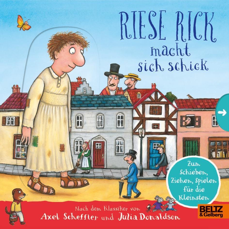 Riese Rick macht sich schick: Pappbilderbuch zum Schieben, Ziehen, Spielen für die Kleinsten