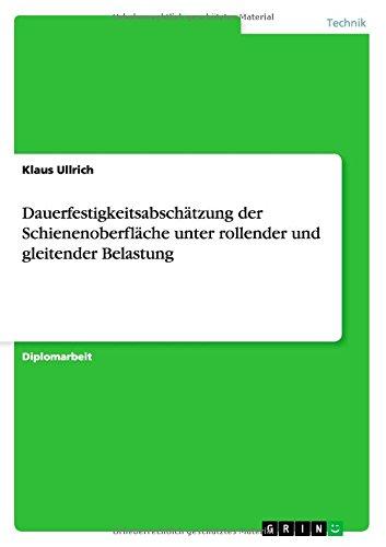 Dauerfestigkeitsabschätzung der Schienenoberfläche unter rollender und gleitender Belastung