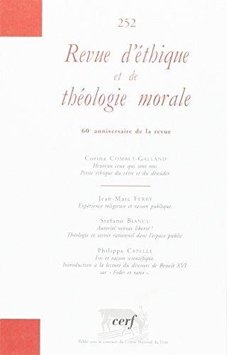 Revue d'éthique et de théologie morale numéro 252