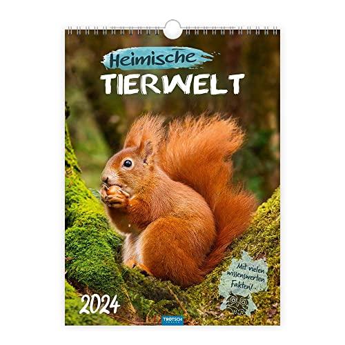 Trötsch Monatskalender Heimische Tierwelt 2024: Wandkalender (Wochenkalender)