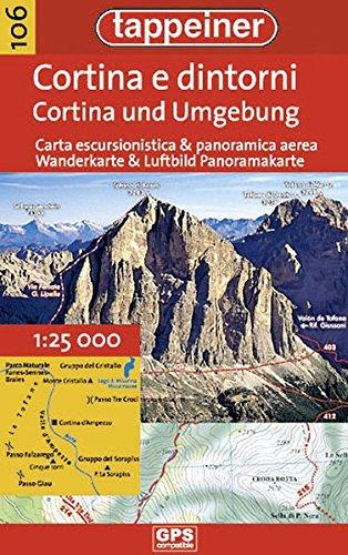 KOKA106 Kombinierte Wanderkarte Cortina und Umgebung (Kombinierte Sommer-Wanderkarten Südtirol)