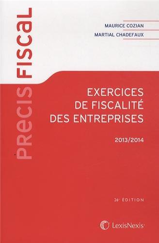 Exercices de fiscalité des entreprises : 2013-2014