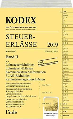 KODEX Steuer-Erlässe 2019, Band II (Kodex des Österreichischen Rechts)