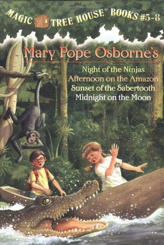 Magic Tree House Volumes 5-8 Boxed Set: Night of the Ninjas / Afternoon on the Amazon / Sunset of the Sabertooth / Midnight on the Moon