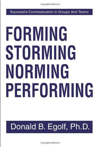 Forming Storming Norming Performing: Successful Communication in Groups And Teams: Successful Communications in Groups and Teams