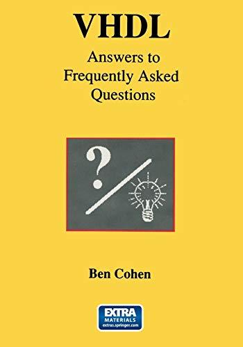 Vhdl Answers to Frequently Asked Questions