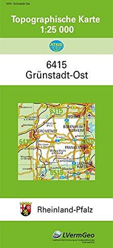 TK25 6415 Grünstadt-Ost: Topographische Karte 1:25000 (Topographische Karten 1:25000 (TK 25) Rheinland-Pfalz (amtlich))