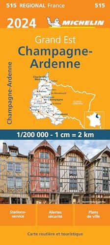 CHAMPAGNE ARDENNE 10515 2024: wegenkaart schaal 1:200.000 (Regionale kaarten Michelin)