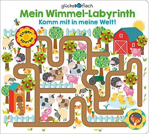 Glücksfisch: Mein Wimmel-Labyrinth: Komm mit in meine Welt!: Fingerspurenbuch ab 2 Jahren