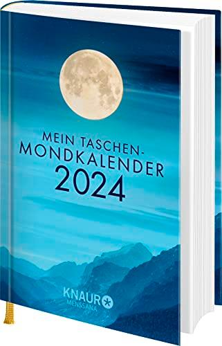 Mein Taschen-Mondkalender 2024: Taschenkalender m. Wochenplaner, m. Infos zu Mondeinflüssen & Ferienterminen, Jahresübersichten 2024/2025, viel Platz für Notizen, m. Lesebändchen