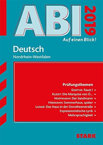 Abi - auf einen Blick! Deutsch NRW 2019