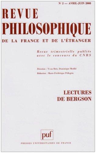 Revue philosophique, n° 2 (2008). Lectures de Bergson