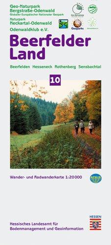 Topographische Freizeitkarten Hessen 1:20000. Naturpark Bergstrasse-Odenwald. Sonderblattschnitte auf der Grundlage der Topographischen Karte 1:25000 ... Hessen (1 : 20.000), Bl.10, Beerfelder Land