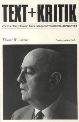 Theodor W. Adorno (TEXT+KRITIK Sonderband)