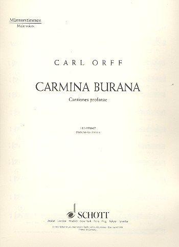 Carmina Burana: Cantiones profanae. Solostimmen (STBar), gemischter Chor, Kinderchor und Orchester (oder 2 Klaviere und Schlagzeug oder großes Blasorchester). Tenor / Bass.