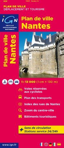 Nantes Plan de Ville 1 : 13 000 (Ign Map)