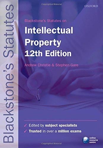 Blackstone's Statutes on Intellectual Property