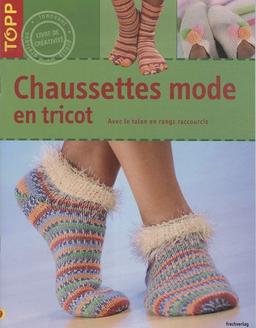 Chaussettes mode en tricot : avec le talon en rangs raccourcis