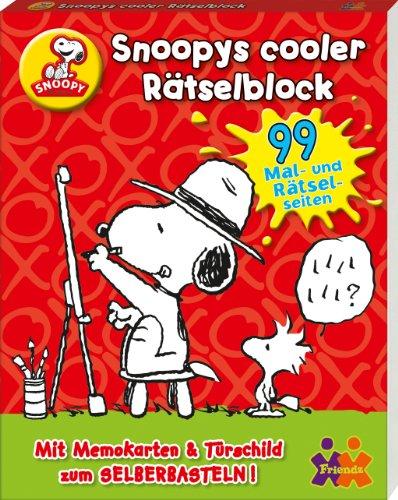 Snoopys cooler Rätselblock (inkl. Memokarten & Türschild zum Selberbasteln)