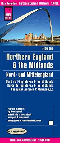 Reise Know-How Landkarte Nord- und Mittelengland / Northern England & the Midlands (1:400.000): reiß- und wasserfest (world mapping project)