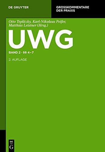 UWG: §§ 4-7 (Großkommentare der Praxis)