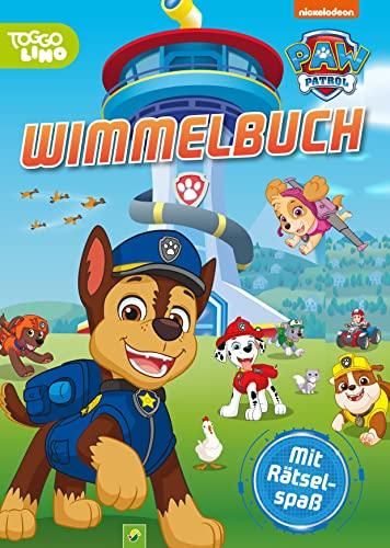 PAW Patrol Wimmelbuch. Mit Rätselspaß. Für Kinder ab 3 Jahren: Großes, buntes Bilderbuch mit Chase, Marshall, Skye und den Hunden aus der Abentuerbucht