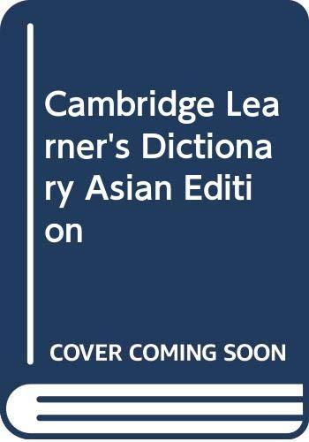 Cambridge Learner's Dictionary Asian Edition [With CDROM]