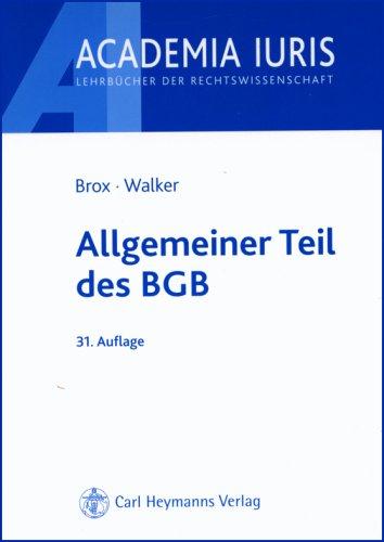 Allgemeiner Teil des BGB