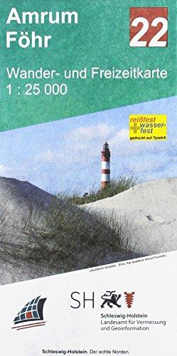 Amrum - Föhr: Wander- und Freizeitkarte 1:25 000