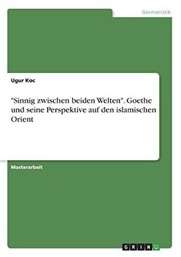 "Sinnig zwischen beiden Welten". Goethe und seine Perspektive auf den islamischen Orient: Magisterarbeit