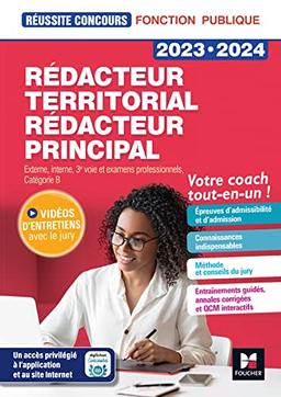 Rédacteur territorial, rédacteur principal : externe, interne, 3e voie et examens professionnels, catégorie B : 2023-2024