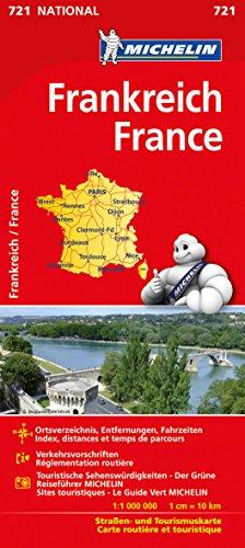 Michelin Frankreich einseitig: Straßen- und Tourismuskarte (Michelin Nationalkarte)