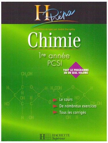 Chimie 1re année PCSI