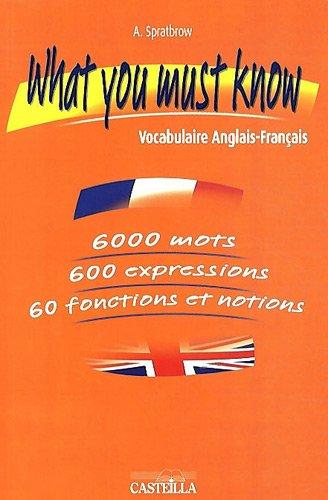 What you must know : vocabulaire anglais-français, notions et fonctions, situations