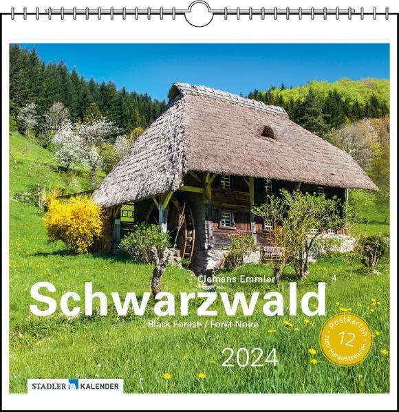 Schwarzwald 2024: Postkarten-Tischkalender