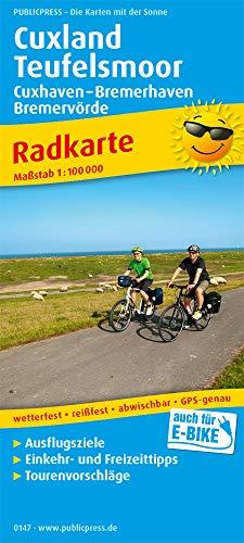 Cuxland - Teufelsmoor, Cuxhaven - Bremerhaven, Bremervörde: Radkarte mit Ausflugszielen, Einkehr- & Freizeittipps, wetterfest, reissfest, abwischbar, GPS-genau. 1:100000 (Radkarte / RK)