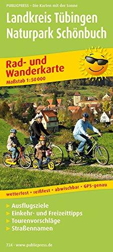 Landkreis Tübingen - Naturpark Schönbuch: Rad- und Wanderkarte mit Ausflugszielen, Einkehr- & Freizeittipps, Tourenvoschlägen und Straßennamen, wetterfest, reißfest, abwischbar, GPS-genau. 1:50000