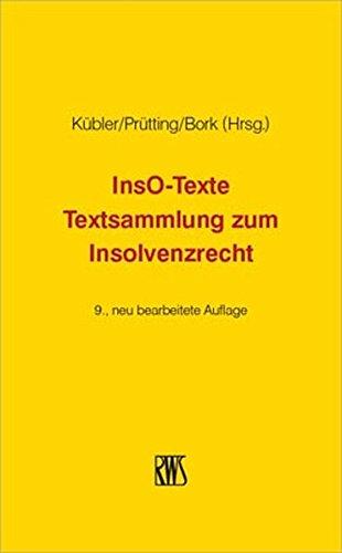 InsO-Texte: Textsammlung zum Insolvenzrecht