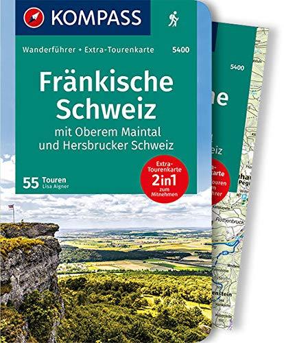 KV WF 5400 Fränkische Schweiz m. Karte: Wanderführer mit Extra-Tourenkarte 1:65.000, 55 Touren, GPX-Daten zum Download. (KOMPASS-Wanderführer, Band 5400)