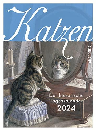 Katzen. Der literarische Tageskalender 2024: Abreißkalender zum Aufstellen & Aufhängen & Verschenken für Katzen-Liebhaber ǀ Inspirierende Texte & Zitate der Weltliteratur rund um Katzen ǀ 11 x 15 cm