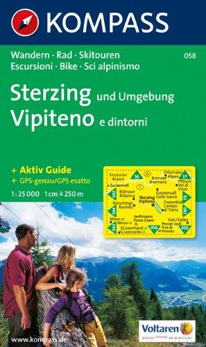 Sterzing und Umgebung/Vipiteno e dintorni: Wander-, Bike- und Skitourenkarte. Carta escursioni, bike e sci alpinismo. GPS-genau. 1:25.000