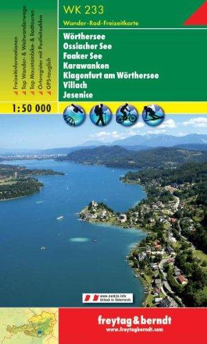 Freytag Berndt Wanderkarten, WK 233, Wörther See - Ossiacher See - Faaker See - Karawanken - Klagenfurt am Wörthersee - Villach - Jesenice, GPS, UTM - Maßstab 1:50 000