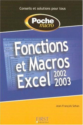 Fonctions et macros Excel 2002-2003