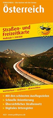 Österreich: Straßen- und Freizeitkarte mit Touristischen Straßen, Highlights der Region und digitalem Ortsregister. 1:350.000 (Straßen- und Freizeitkarte / StuF)