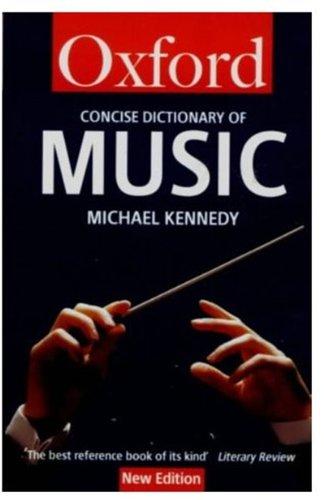 Concise Oxford Dictionary of Music (Oxford Paperback Reference)