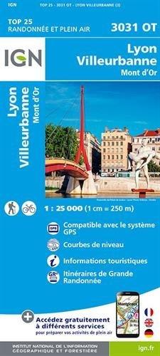 Lyon Villeurbanne Mont d'Or 1 : 25 000