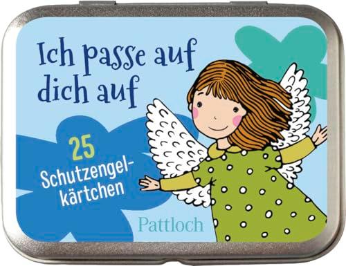 Ich passe auf dich auf - 25 Schutzengelkärtchen: Dein Schutzengel für jeden Tag: 25 Karten in Metalldose (Kleine Geschenke zur Einschulung & für die Schultüte)