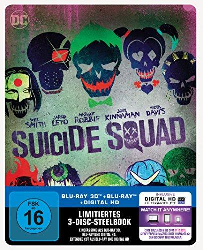 Suicide Squad - Steelbook  inkl. Blu-ray Extended Cut (exklusiv bei Amazon.de) [3D Blu-ray] [Limited Edition]