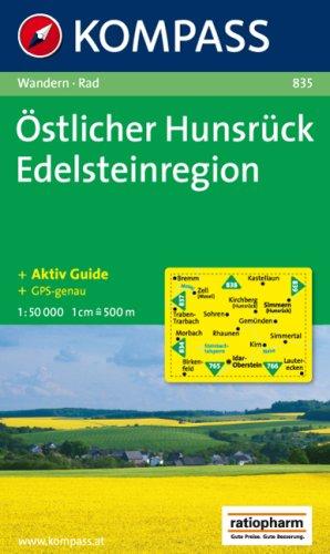 Östlicher Hunsrück - Edelsteinregion: Wanderkarte mit Kurzführer und Radrouten. GPS-genau. 1:50000