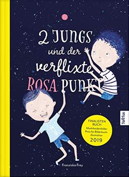 Zwei Jungs und der verflixte rosa Punkt: Ein bezauberndes Kinderbuch, in dem die Welt der Jungen auf die Welt der Mädchen trifft.